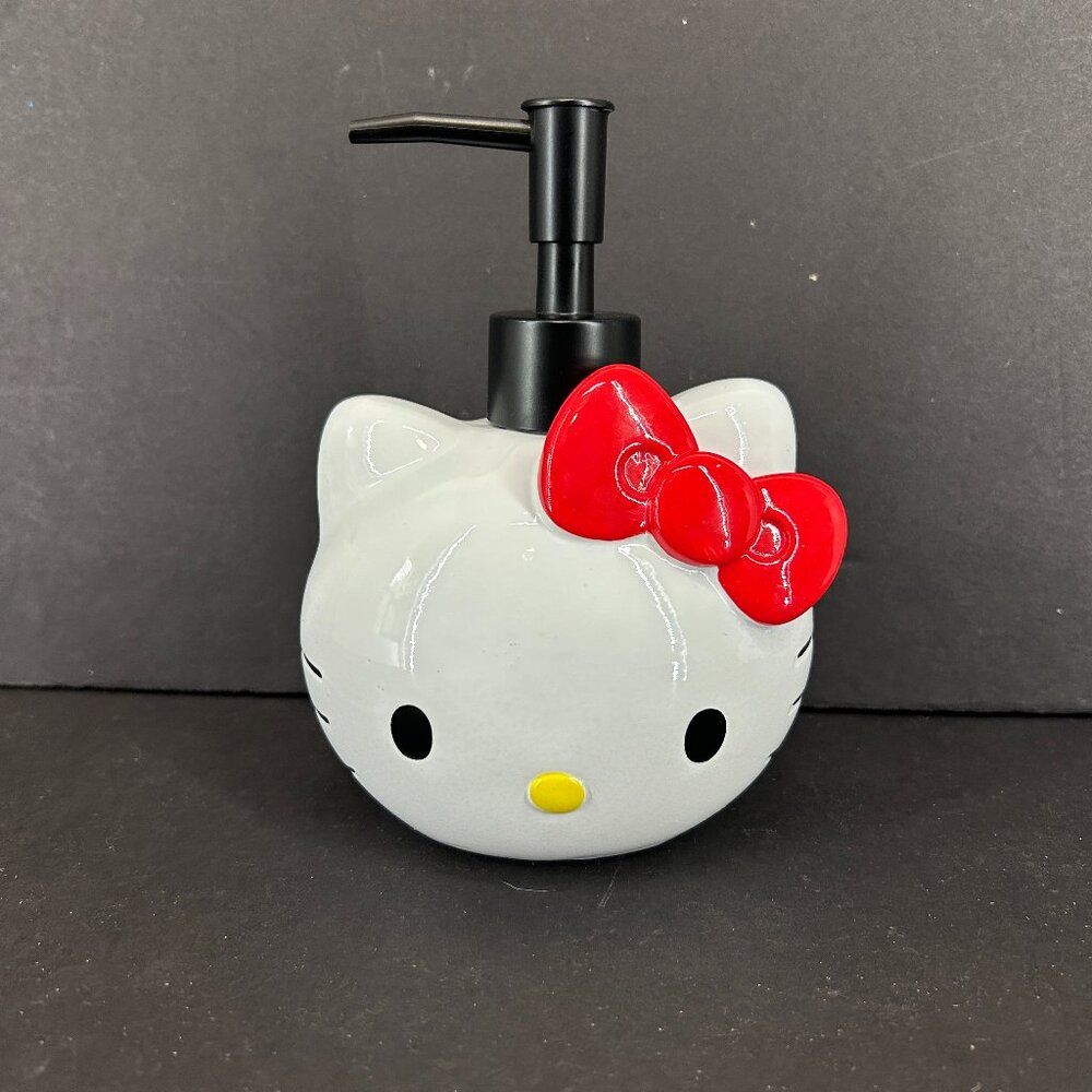 Sanrio Hello Kitty Red Bow Soap Lotion Dispenser With Pump USED